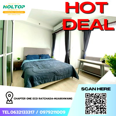 คอนโดให้เช่า : #Z4383💥 280169 🔥ให้เช่าคอนโด Chapter One Eco Ratchada-HuaiKhwang
