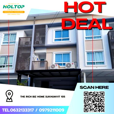 Townhouses for rent MRT Si La Salle : #Z4400💥 290169🔥 For Rent: The Rich Biz Home Sukhumvit 105