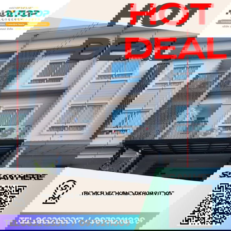 ทาวน์โฮมให้เช่า : #Z4400💥 290169🔥ให้เช่า The Rich Biz Home Sukhumvit 105