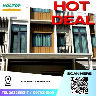 ทาวน์โฮมให้เช่า : #Z4402💥 290169🔥ให้เช่าบ้าน PLEX Onnut - Wongwaen 