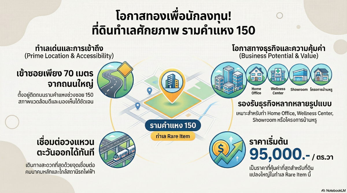 รูป ขายที่ดินติดถนนรามคำแหง ซอย150 - รูปที่ 4/8