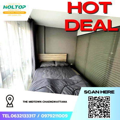 คอนโดให้เช่า : #Z4380💥 280169🔥ให้เช่าคอนโด The Midtown Chaengwattana
