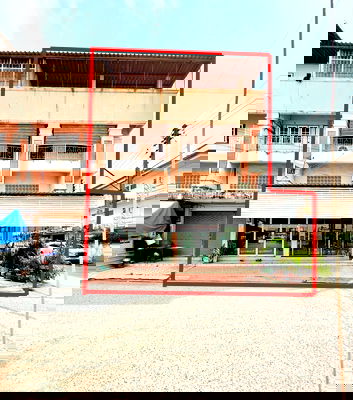 Shophouses for sale Chonburi : Two Connected Shophouses for Sale, Corner Unit, 2-Storey Building 48 sq.wah Prime location on Khruea Sahaphat Road, Sriracha, Nong Kham, Chonburi