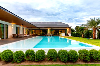 บ้านเดี่ยว เพชรบุรี : [920241013-8] วิลล่าหรู ชะอำ 3นอน 4น้ำ พื้นที่ 2400ตร.ม.