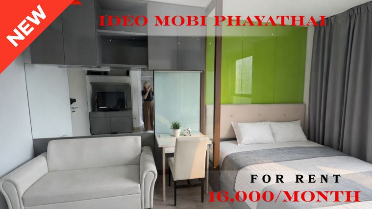 🍀🍀🍀 Exclusive Unit🌹🌹 ให้เช่า 📌 ไอดีโอ โมบิ พญาไท 🌸 (Line:@rent2022) พร้อมอยู่ ✨A10362