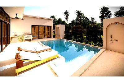 บ้านเดี่ยว สุราษฎร์ธานี : [920061011-11] Elegant 5-Bedroom Tropical Pool Villa with Garden Views