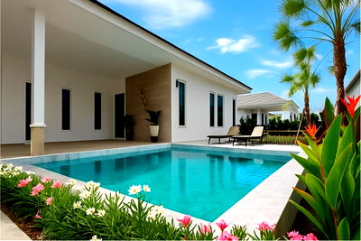 บ้านเดี่ยว หัวหิน ประจวบคีรีขันธ์ : [920241013-46] วิลล่าหรูหัวหิน: สระส่วนตัว พื้นที่กว้างขวาง