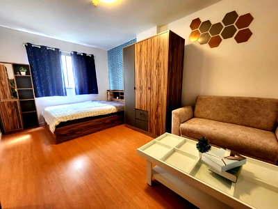 Condos for rent Rangsit Market : NTC Home offers a 22 sq m condo for rent at Lumpini Township Rangsit-Khlong 1 Building E5, 3rd floor (5,800). Includes a washing machine.