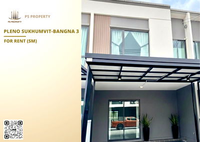 Townhouses for rent Samut Prakarn : Townhouse for rent ✨ Pleno Sukhumvit-Bangna 3 ✨ 3 bedrooms, 2 bathrooms, fully furnished and equipped with appliances.