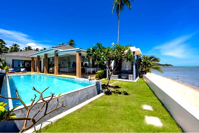 บ้านเดี่ยว สุราษฎร์ธานี : [920061011-50] Beachfront 3-Bedroom Villa Ban Kao Beach, Na Mueang, Koh Samui
