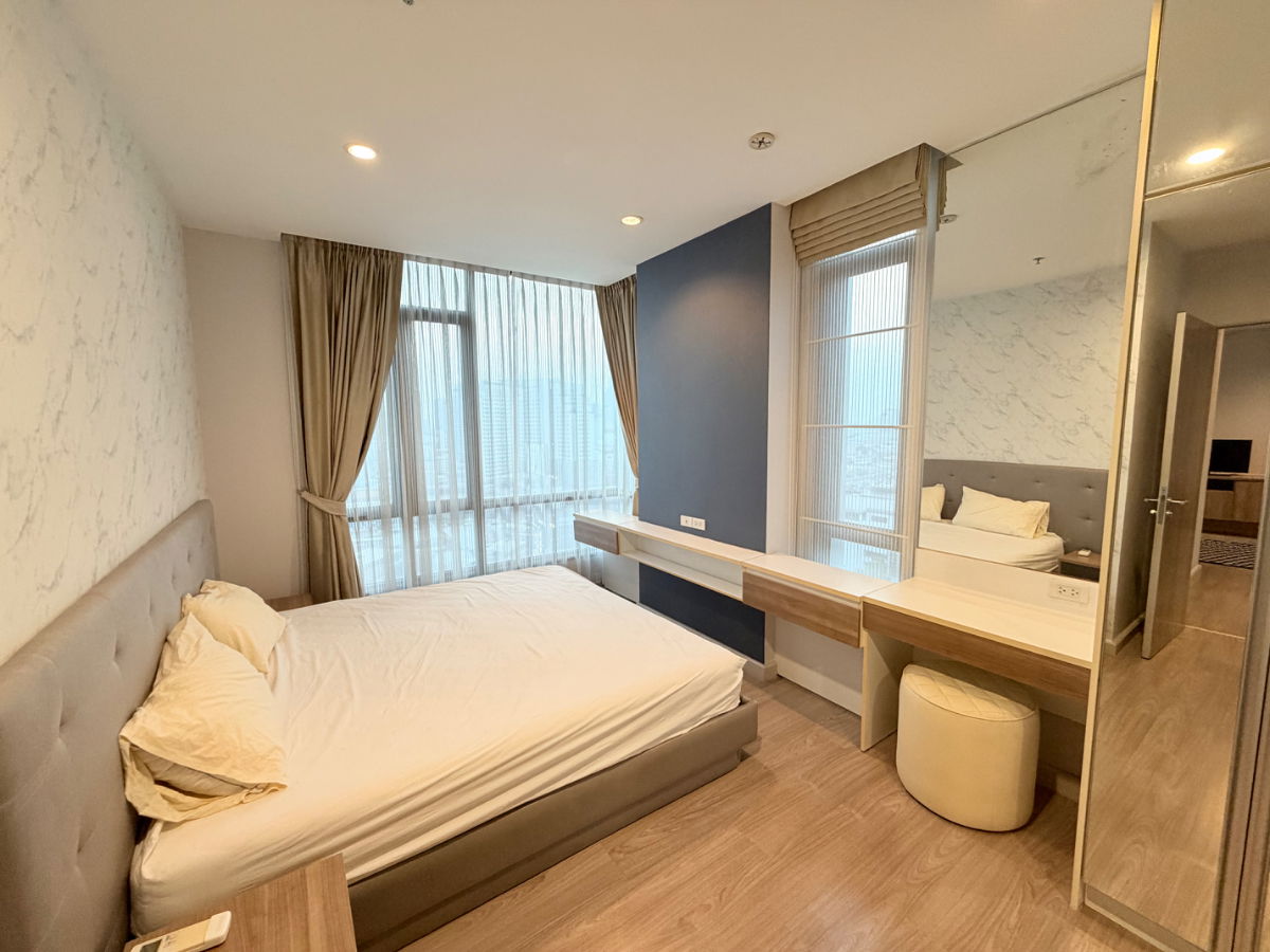 รูป (รูปภาพ update 02/2026) ให้เช่า: 2 ห้องนอน ตกแต่งสวย เดอะ แคปิตอล คอนโด ราชปรารภ-วิภา  ชั้นสูง วิวใบหยก   (BTS อนุสาวรีย์ชัย) - รูปที่ 8/12