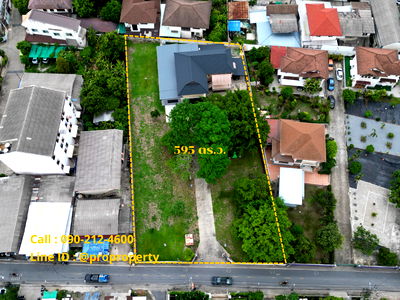 Houses for sale Dhurakij Pundit University : Single house for sale Near The Mall Ngamwongwan Soi Ngamwongwan 23, Prime location in Nonthaburi, near the main road, size 595 sq wa.