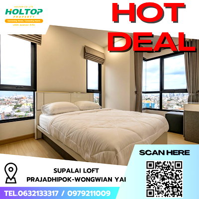 คอนโดให้เช่า : #R9086  🎉 310169 ให้เช่าคอนโด Supalai Loft Prajadhipok-Wongwian Yai 