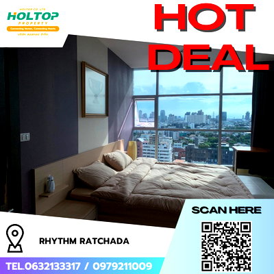 คอนโดให้เช่า : #R9091 🎉 310169 ให้เช่าคอนโด RHYTHM Ratchada