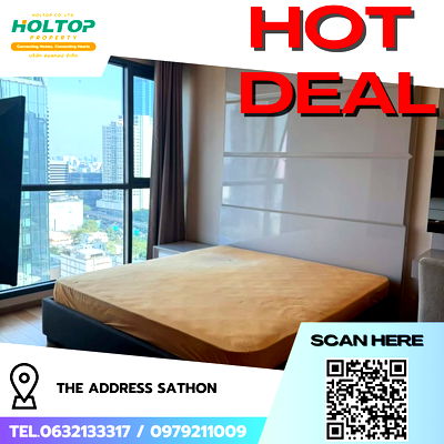 เช่าคอนโด BTS เซนต์หลุยส์ : #R9084 🎉 310169 ให้เช่าคอนโด The Address Sathon