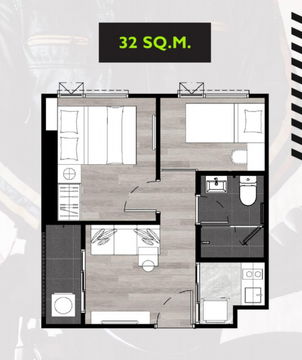 คอนโดใหม่พร้อมเข้าอยู่ สูง35ชั้น ถนนแพรกษา ขนาด 32ตร.ม. แบ่งได้ 2 ห้องนอน (มีทั้งเลี้ยงสัตว์ได้ - และไม่เลี้ยง) 