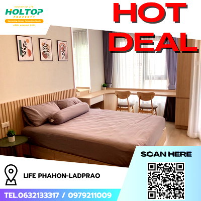 คอนโดให้เช่า : #R9083 🎉 310169 ให้เช่าคอนโด Life Phahon-Ladprao 