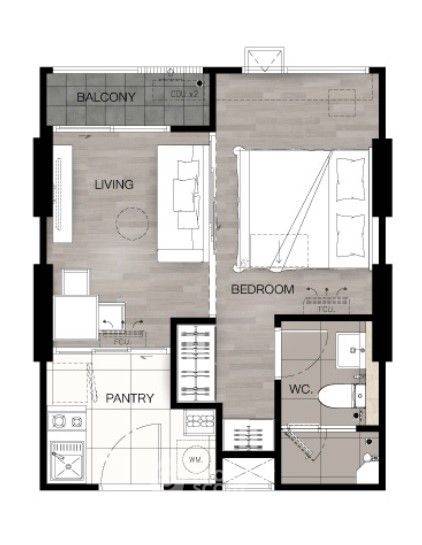 รูป คอนโด 1-ห้องนอน ที่ นิช โมโน แจ้งวัฒนะ ใน คลองเกลือ (ID 985557) - รูปที่ 15/30