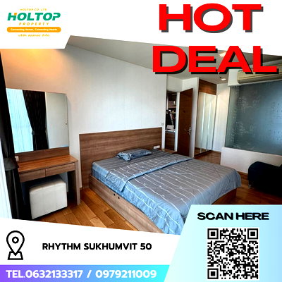 คอนโดให้เช่า : #R9100 🎉 310169 ให้เช่าคอนโด Rhythm Sukhumvit 50