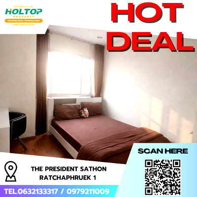 คอนโดให้เช่า : #R9107 🎉 010269 ให้เช่าคอนโด The President Sathon-Ratchaphruek 1