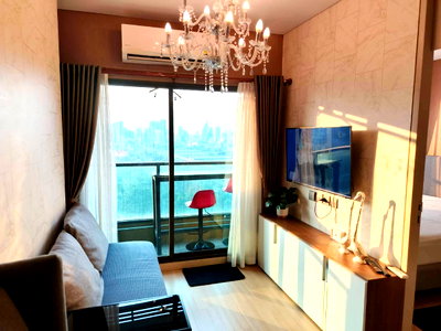 Condos for rent : *** Condo for rent : Lumpini Suite Phetchaburi-Makkasan  2 Bedrooms 1 Bath High floor Fully furnished City view ***