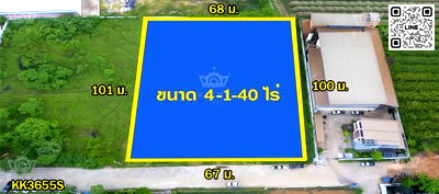 ที่ดิน วิทยาลัยเทคนิคราชสิทธาราม : ที่ดินสวย 4 ไร่เศษ สีม่วงขอใบ รง.4 ง่าย+ขายต่อสะดวก เด่นสง่าหน้ากว้าง ถมแล้วพร้อมใช้ ในสวนหลวง ใกล้สาย 4 ตัดใหม่ กระทุ่มแบน- KK3655S