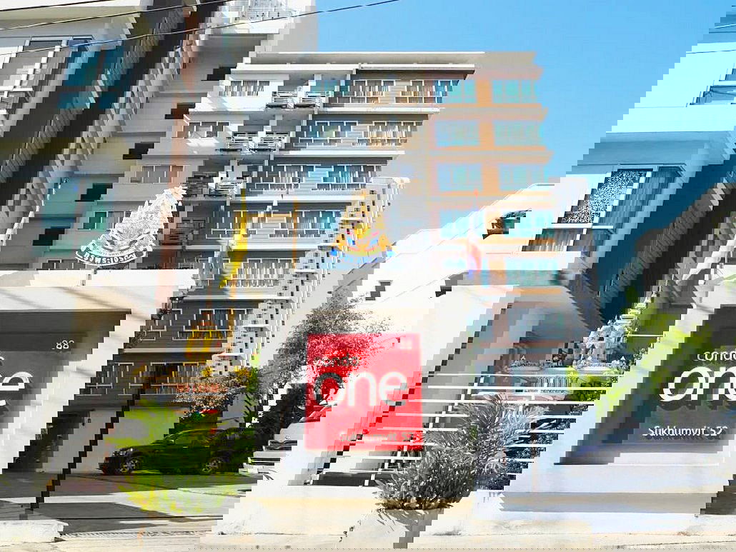 รูป Call : 081-844-1178 Condo One Sukhumvit 52 ห้องหัวมุม 48.69 ตารางเมตร 1 ห้องนอน 1 ห้องครัว ชั้น5 โลตัสอ่อนนุช และ BTS อ่อนนุช อยู่หน้าปากซอย - รูปที่ 7/12