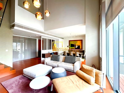 Condos for rent : The Sukhothai Residences | Luxurious 1 Bedroom Duplex Condo - BR60972CD