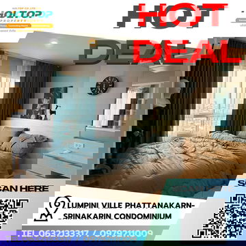 #R9132 🎉 020269 ให้เช่าคอนโด Lumpini Ville Phattanakarn-Srinakarin Condominium
