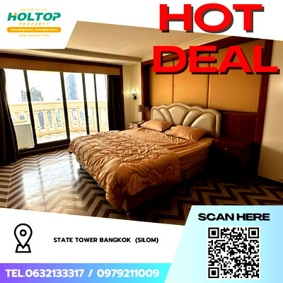 Condos for rent : #Z4446💥 020269 🔥 Condo for Rent: State Tower Bangkok (Silom)