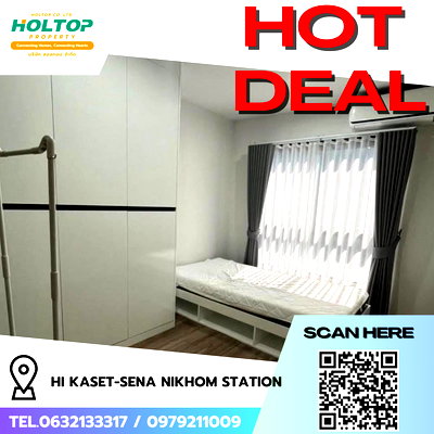 คอนโดให้เช่า : #R9137 🎉 020269 ให้เช่าคอนโด HI Kaset-Sena Nikhom Station
