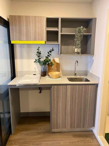 Cheapest in the project! ‼️ For Rent 🔥 The Origin Ramintra 83 Station. Beautiful 2-bedroom unit, fully furnished + washing machine included.📍