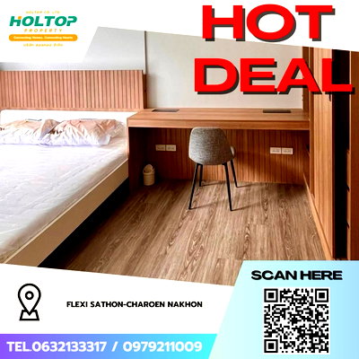 คอนโดให้เช่า : #Z4452💥 020269 🔥ให้เช่าคอนโด FLEXI Sathon-Charoen Nakhon