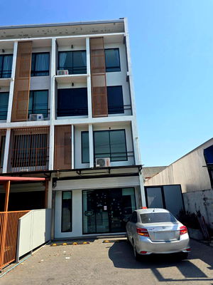 อาคารพาณิชย์ สมุทรปราการ : ตึกมุมหายาก ทำเลการค้า ดีที่สุดในรามอินทรา ! เหมาะสำหรับทำHome ออฟฟิศ ,Clinic หรือทำค้าขาย !! อาคารพาณิชย์4ชั้น 34.8 ตร.วา พท.ใช้สอย 250 ตร.ม 