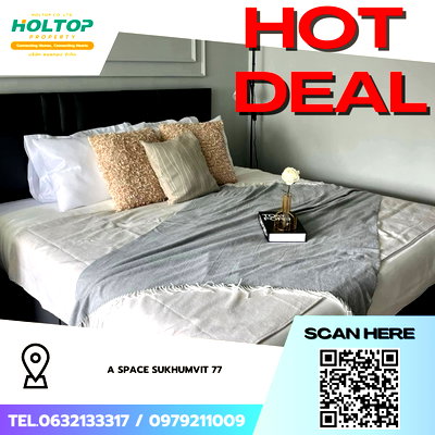 Condos for rent BTS On Nut : #Z4441💥 020269 🔥 Condo for Rent: A Space Sukhumvit 77