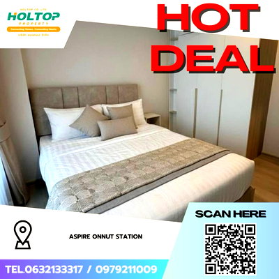 คอนโดให้เช่า : #Z4440💥 020269 🔥ให้เช่าคอนโด Aspire Onnut Station