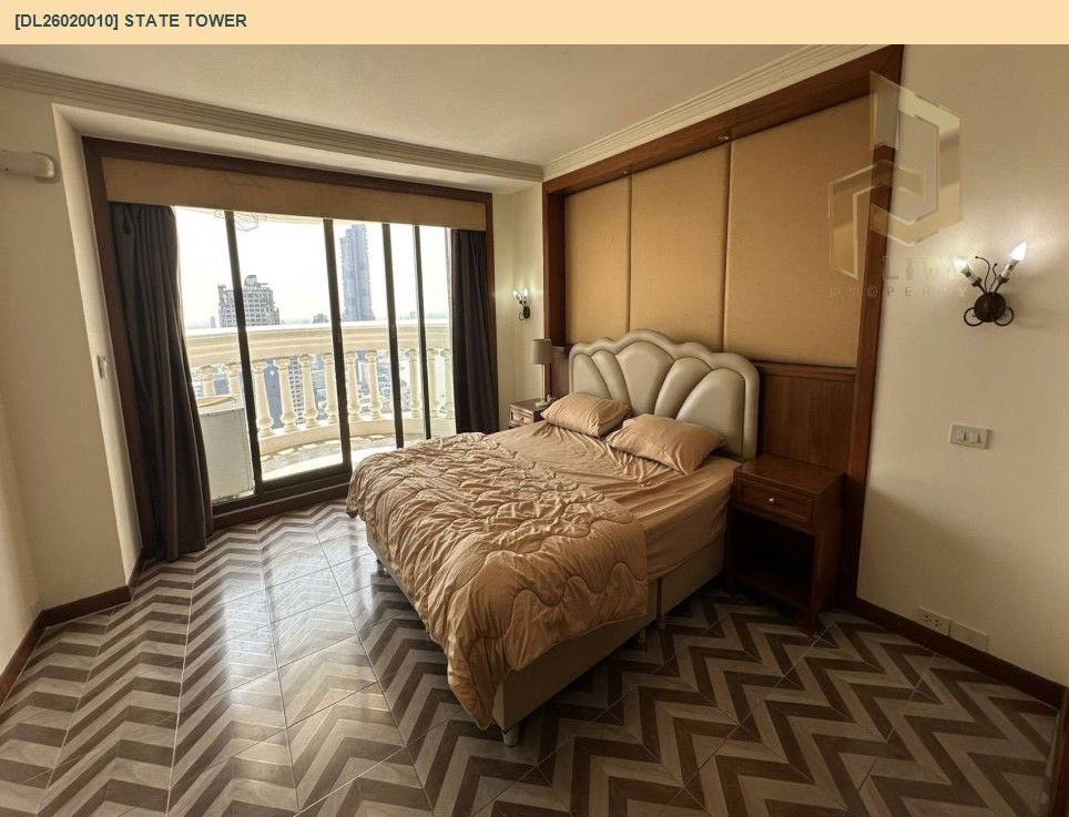 รูป DL26020010 ให้เช่าคอนโด สเตท ทาวเวอร์ (State Tower) ใกล้ BTS สะพานตากสิน พร้อมเข้าอยู่ โทรด่วน 0614453194 LineID @162cjixi - รูปที่ 3/9