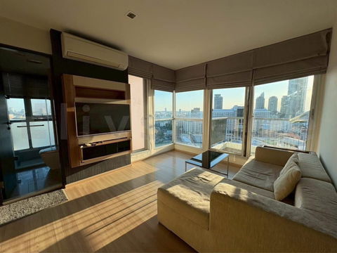 ▚ LG107ツ ให้เช่า: 2 Bed 2 Bath 63.5 ตร.ม. 🏙️🌊 ห้องมุมวิวแม่น้ำ ความเป็นส่วนตัวสูงสุด (ผนังไม่ติดห้องอื่น) ไม่ใกล้ห้องขยะ ราคาดีพร้อมอยู่