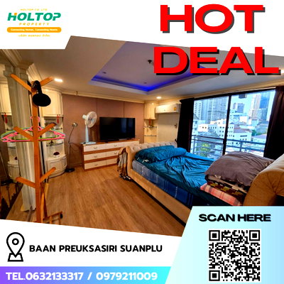 คอนโดให้เช่า : #R9150  🎉 030269 ให้เช่าคอนโด Baan Preuksasiri Suanplu 