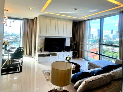 คอนโดให้เช่า : ▚ LG111ツ ให้เช่า: The Bangkok Sathorn – 2 Bed 104 ตร.ม. 🏙️🌳 ห้องมุม Private Lift วิวสวนทิศใต้ แต่งสวยหรู เฟอร์ครบพร้อมอยู่