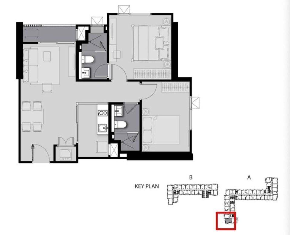 รูป คอนโด 2-ห้องนอน ที่ ไลฟ์ อโศก - พระราม 9 ใกล้ MRT พระราม 9 (ID 2606732) - รูปที่ 25/25