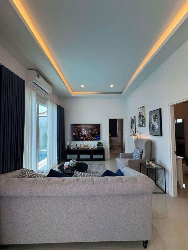 รูป พูลวิลล่าพัทยาพร้อมทำธุรกิจ สไตล์โมเดิร์น ทำเลดี ห้วยใหญ่พัทยา ใกล้มอเตอร์เวย์7 ใกล้ black forest - รูปที่ 11/30