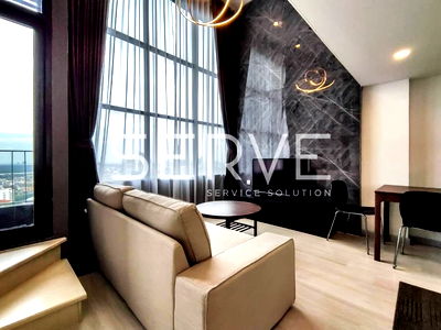 Condos for rent : 🔥Duplex 1 Bed Nice Decorate 37 sq.m. Super High Fl. 30+ Close to BTS Chong Nonsri 600 m. at Knightsbridge Prime Sathorn Condo / For Rent