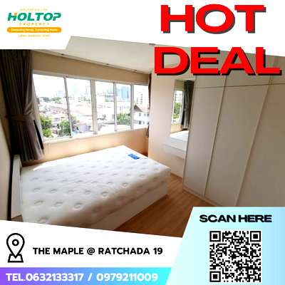 คอนโดให้เช่า : #R9152 🎉 030269 ให้เช่าคอนโด The Maple @ Ratchada 19