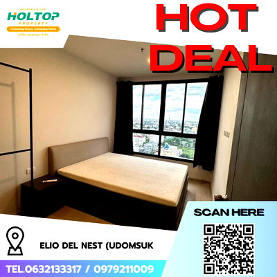 คอนโดให้เช่า : #R9174 🎉 040269 ให้เช่าคอนโด ELIO DEL NEST (Udomsuk)