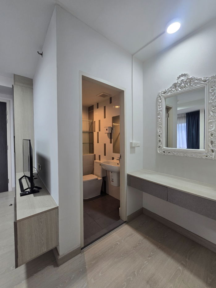 รูป นิชไอดี ปากเกร็ด 💥ให้เช่า 8,500 บาท ห้องริม ชั้น 12💥ห้องพร้อมอยู่ แอร์ 2 เครื่อง มีเครื่องซักผ้า 💥ใกล้โรงเรียนสวนกุหลาบนนท์ - รูปที่ 10/23