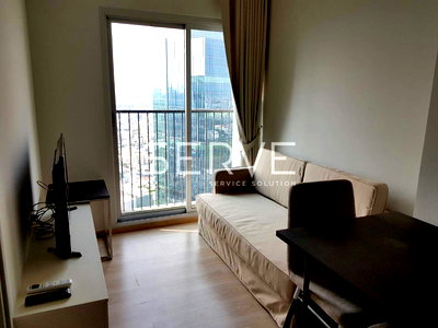 คอนโดให้เช่า : 🔥 14K/Mo ราคาถูกสุด 1นอน ชั้นสูงสุด 30+ วิวดีมาก ไม่โดนบล็อก เฟอร์จัดเต็ม พร้อมอยู่ คอนโดติด MRT ศูนย์วัฒนธรรม @  Noble Revolve Ratchada 2 