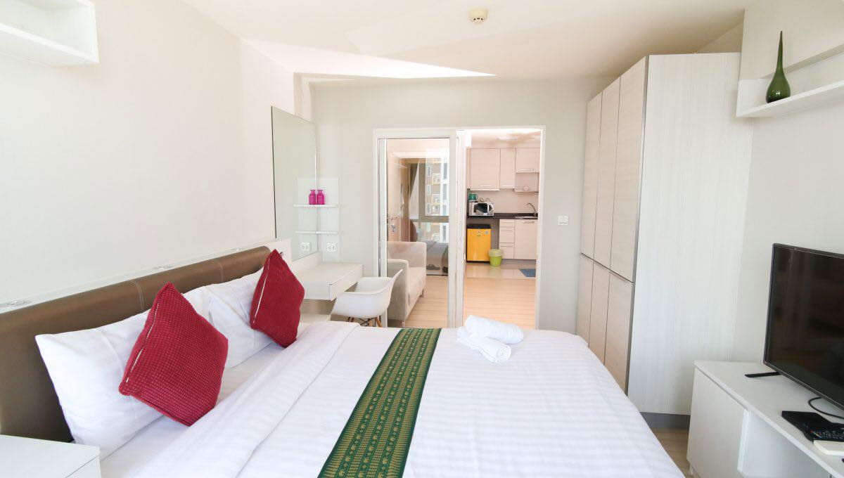 รูป ให้เช่าห้อง 1 นอน ขนาด 29 ตร.ม ชั้น 16 ตึกเอ เฟอร์ครบ  เอ็มโซไซตี้คอนโดเมืองทองธานี ราคาเช่า  6,500 /เดือน และมีห้องอื่นอีกมากมาย - รูปที่ 3/16