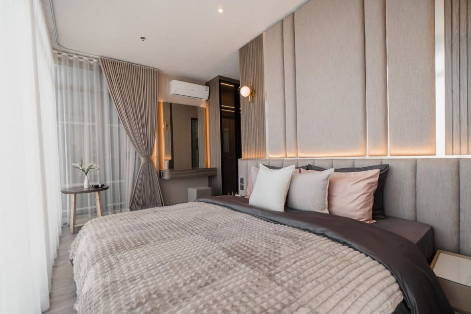 รูป ให้เช่าคอนโดหรู Rhythm Ekkamai Estate  ห้องมุม ตำแหน่งหายาก ตกแต่งระดับพรีเมียม - รูปที่ 6/14