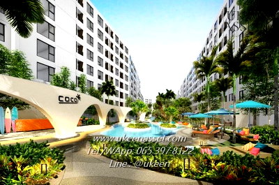 คอนโดให้เช่า : ให้เช่า Kave Coco Bangsaen ห้องใหม่ รายแรก ตกแต่งครบ พร้อมเข้าอยู่